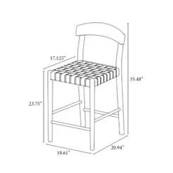 Cliff Haven Solid Wood With Woven Seat Counter Height Barstool - Threshold™ Designed With Studio McGee -Threshold Furnish Shop GUEST 028577f6 8f3f 49ef 9a03 601c170f7db8