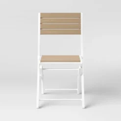 Bryant 4pk Faux Wood Folding Patio Bistro Chairs - White/Light Wood - Threshold™ 4 Bryant 4pk Faux Wood Folding Patio Bistro Chairs - White/Light Wood - Threshold™ -Threshold Furnish Shop GUEST 048e3749 da5e 4a40 8226 5119b7660d58