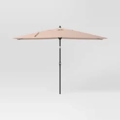 10'x6' Rectangular Market Patio Umbrella - Black Pole - Threshold™ -Threshold Furnish Shop GUEST 04fd764f 25cd 4622 a038 23802c9ac138