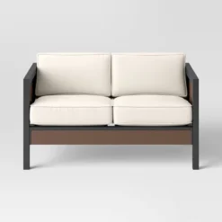 Bryant 2pc Faux Wood Patio Loveseat & Coffee Table - Gray/Natural - Threshold™ -Threshold Furnish Shop GUEST 05b58bcc 6055 4060 86c3 573372c6e051