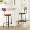 Dakota Swivel Wood Seat Barstool With Adjustable Legs Metal - Threshold™