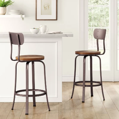 Dakota Swivel Wood Seat Barstool with Adjustable Legs Metal - Threshold™ Dakota Swivel Wood Seat Barstool With Adjustable Legs Metal - Threshold™ -Threshold Furnish Shop GUEST 0650799d 5b85 44b6 9a5b 4d3dcc81e2dc
