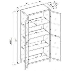 60" Crystal Cove Glass Cabinet Black - Threshold™ Designed With Studio McGee 8 60" Crystal Cove Glass Cabinet Black - Threshold™ Designed With Studio McGee -Threshold Furnish Shop GUEST 077c9530 b6e5 4ff2 8a6c 21b25ae09cb5