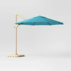 11'x11' Offset Patio Umbrella - Light Wood Pole - Threshold™ -Threshold Furnish Shop GUEST 081b8e95 cf68 4752 adda 7a85d0a3bba3