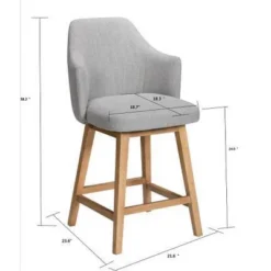 Kinston Swivel Curved Back Upholstered Counter Height Barstool - Threshold™ -Threshold Furnish Shop GUEST 0cf41a59 02f8 4482 a305 0046c7165fa6
