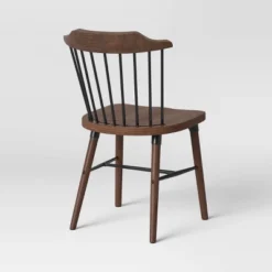 Delway Curved Back Mixed Material Dining Chair Walnut - Threshold™ 4 Delway Curved Back Mixed Material Dining Chair Walnut - Threshold™ -Threshold Furnish Shop GUEST 0d2d8049 ce91 4666 9215 7046a869d02c