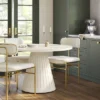 Orion Luxe Dining Chair With Brass Legs Gray Velvet - Threshold™