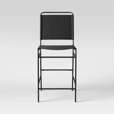 Ward Sling Metal Counter Height Barstool Black Faux Leather - Threshold™ Ward Sling Metal Counter Height Barstool Black Faux Leather - Threshold™ -Threshold Furnish Shop GUEST 11905fa5 233d 4d0c b08f 3f2125d2d6e9