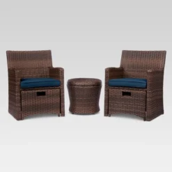 Halsted 5pc Wicker Small Space Patio Furniture Set - Threshold -Threshold Furnish Shop GUEST 1ced16bd 3338 4b20 ad53 18ec10aa17b8