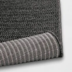 7'x10' Oversized Stripe Outdoor Rug Charcoal Gray - Threshold™ -Threshold Furnish Shop GUEST 21abd3e1 a24e 4f6f 9e44 e5faf3fd3e98