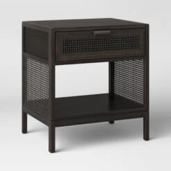 Minsmere Caned Accent Table With Drawer - Threshold™ -Threshold Furnish Shop GUEST 23659c74 8dfe 46e6 9a26 29fa08c881e2
