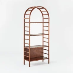 72" Holladay Curved Wooden Bookcase - Threshold™ Designed With Studio McGee 12 72" Holladay Curved Wooden Bookcase - Threshold™ Designed With Studio McGee -Threshold Furnish Shop GUEST 245145c7 43e9 43cb 9096 d7c8d5f6dc83