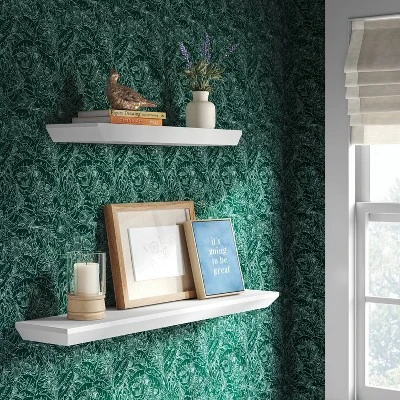 Wedge Shelf with Rod Bracket White - Threshold™ Wedge Shelf With Rod Bracket White - Threshold™ -Threshold Furnish Shop GUEST 24f0cea0 d8e6 4eef 87bb 0ba507d79049