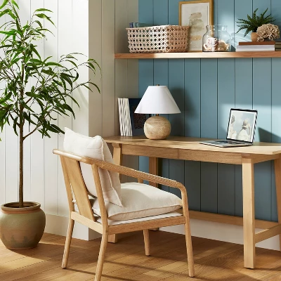 Ventura Upholstered Accent Chair with Wood Frame Natural - Threshold™ designed with Studio McGee Ventura Upholstered Accent Chair With Wood Frame Natural - Threshold™ Designed With Studio McGee -Threshold Furnish Shop GUEST 27ff7e60 2d86 4036 99f0 2b24a80614e5