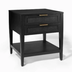 East Bluff 2 Drawers Woven Accent Table Black - Threshold™ Designed With Studio McGee -Threshold Furnish Shop GUEST 29905b41 0976 4ad7 8c10 41d4cef772fa