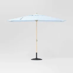 10'x6' Rectangular Market Patio Umbrella - Light Wood Pole - Threshold™ -Threshold Furnish Shop GUEST 32690235 0262 4e06 8d28 3c6fb1c2c51a