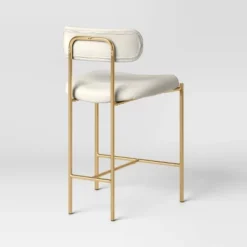 Orion Luxe Backed Counter Height Barstool With Brass Legs Gray Velvet - Threshold™ -Threshold Furnish Shop GUEST 33b10d11 4ac6 416d b941 181159cfc112