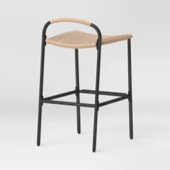 Popperton 2pk Arched Wicker Bar Height Patio Chairs, Outdoor Furniture - Black - Threshold™ Designed With Studio McGee -Threshold Furnish Shop GUEST 35ac354a ae96 4702 abc7 35607560042d