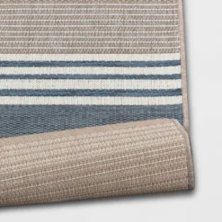 Sand Stripe Outdoor Rug Blue - Threshold™ -Threshold Furnish Shop GUEST 3616b472 fed7 4009 8a0d 4aa280b59abf