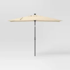 10'x6' Rectangular Solar Market Patio Umbrella - Black Pole - Threshold™ -Threshold Furnish Shop GUEST 3768e98b 7e0c 4ee3 9a11 4eb37b55a350