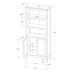 72" Carson 5 Shelf Bookcase With Doors - Threshold 7 72" Carson 5 Shelf Bookcase With Doors - Threshold -Threshold Furnish Shop GUEST 3a1f8290 d158 40aa b1f4 5779b61cc696