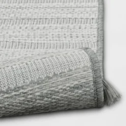 5' X 7' Striped Tapestry Outdoor Rug Charcoal Gray - Threshold™ -Threshold Furnish Shop GUEST 3b70556b d89a 4ce3 916e 9434a0813e77