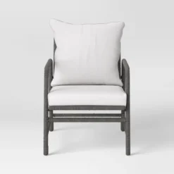 2pc Granby Padded Wicker Outdoor Patio Chairs, Club Chairs Gray - Threshold™ -Threshold Furnish Shop GUEST 3ba891a6 622d 4fa9 823b 94a0435a9913