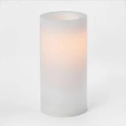 8" X 4" LED Flameless Black Wick Candle White - Threshold™ -Threshold Furnish Shop GUEST 4086b787 fc8a 461a 80e9 457231ddcaea