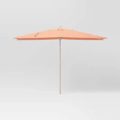 10'x6' Rectangular Market Patio Umbrella - Light Wood Pole - Threshold™ -Threshold Furnish Shop GUEST 427598f4 b2c9 461e bcfd 67f89a9a1441