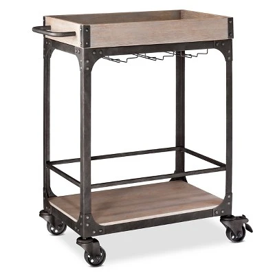 Franklin Bar Cart and Wine Rack Weathered Gray - Threshold™ Franklin Bar Cart And Wine Rack Weathered Gray - Threshold™ -Threshold Furnish Shop GUEST 4b41d5ab 41be 4071 b5f1 7b32d82e9a3c