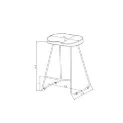 Hull Low Back Wood/Metal Counter Height Barstool - Threshold™ -Threshold Furnish Shop GUEST 509b4ae3 a422 4b35 8183 0d37552635c1