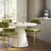 Orion Luxe Dining Chair With Brass Legs Olive Green Velvet - Threshold™