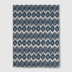 Ikat Outdoor Rug Blue - Threshold 6 Ikat Outdoor Rug Blue - Threshold -Threshold Furnish Shop GUEST 53e27868 ec29 44a9 b115 063433caf84c