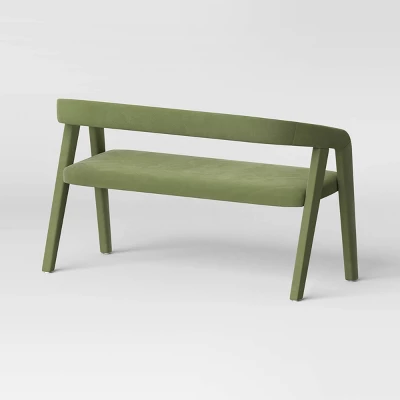 Lana Curved Back Upholstered Dining Bench Olive Green Velvet - Threshold™ Lana Curved Back Upholstered Dining Bench Olive Green Velvet - Threshold™ -Threshold Furnish Shop GUEST 544fc6aa cc08 486b b79b afcfc5ff936b