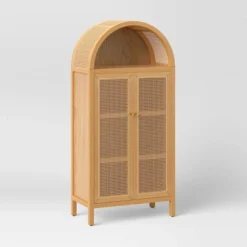Woven Arched Wood Cabinet - Threshold™ 10 Woven Arched Wood Cabinet - Threshold™ -Threshold Furnish Shop GUEST 55ee5cc0 3aff 4967 be03 2e31c724f280