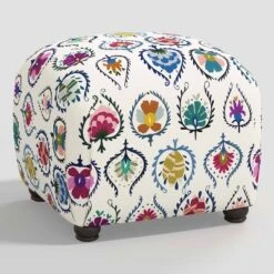 Poppy Ottoman In Damask - Skyline Furniture -Threshold Furnish Shop GUEST 5867c2e1 d2bd 4764 a0a7 f4768b2f2ade