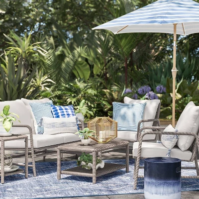 Granby Padded Wicker Patio Loveseat - Gray - Threshold™ Granby Padded Wicker Patio Loveseat - Gray - Threshold™ -Threshold Furnish Shop GUEST 58b809f1 5780 48b3 8405 cbbae9bce20d 1