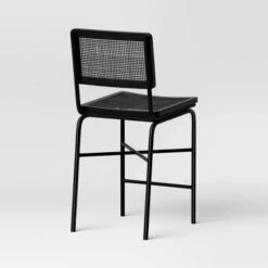 Errol Cane And Wood Counter Height Barstool With Metal Legs Black - Threshold™ -Threshold Furnish Shop GUEST 5969f2ad bd68 4725 9295 f089a407e57d
