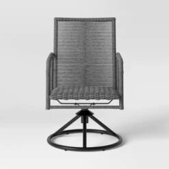 2pc Granby Padded Wicker Outdoor Patio Dining Chairs Swivel Chairs Gray - Threshold™ -Threshold Furnish Shop GUEST 5ceab08c a6c7 44da afd8 4c3be5f0b3bc