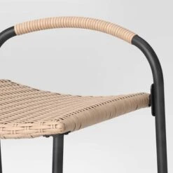 Popperton 2pk Arched Wicker Bar Height Patio Chairs, Outdoor Furniture - Black - Threshold™ Designed With Studio McGee -Threshold Furnish Shop GUEST 6461d5e1 cebd 4a43 a1ce 3951045fe009