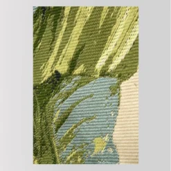 9'x12' Vacation Tropical Rectangular Woven Outdoor Area Rug Green - Threshold™ -Threshold Furnish Shop GUEST 6da619bf b142 4b8b 8159 e143f190f78f