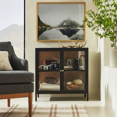30" Crystal Cove Glass Cabinet Black - Threshold™ designed with Studio McGee 30" Crystal Cove Glass Cabinet Black - Threshold™ Designed With Studio McGee -Threshold Furnish Shop GUEST 6e0d5e9c 564d 4cf8 a465 ad662c79c45c