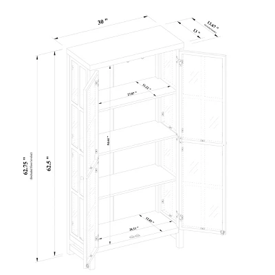 Bountiful Wood and Glass Tall Cabinet - Threshold™ designed with Studio McGee Bountiful Wood And Glass Tall Cabinet - Threshold™ Designed With Studio McGee -Threshold Furnish Shop GUEST 6ee1338d 097f 4cfb b2df da976038b2e6