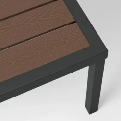 Bryant 2pc Faux Wood Patio Loveseat & Coffee Table - Gray/Natural - Threshold™ -Threshold Furnish Shop GUEST 6f5e500e 49d6 4462 9caf 11a4e3e8e2a1