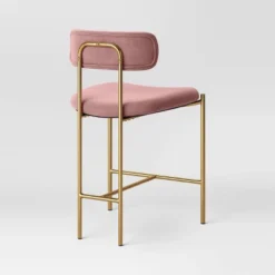 Orion Luxe Backed Counter Height Barstool With Brass Legs Blush Velvet - Threshold™ -Threshold Furnish Shop GUEST 6fae67b2 b02e 4960 846e d794af26c1cf