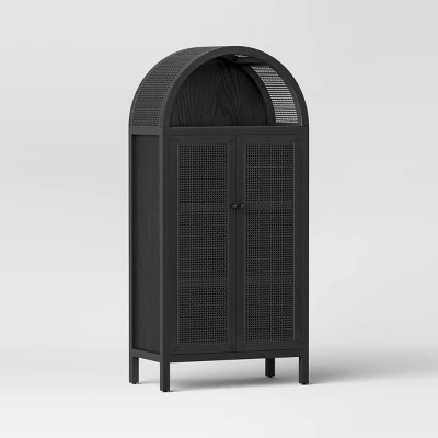 Woven Arched Wood Cabinet - Threshold™ Woven Arched Wood Cabinet - Threshold™ -Threshold Furnish Shop GUEST 71d7b8e7 0b8a 4c88 af3c ece9ad48100b