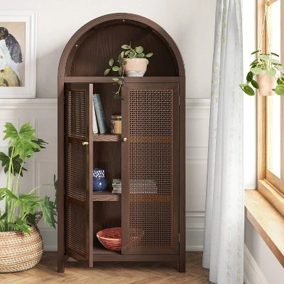 Woven Arched Wood Cabinet - Threshold™ Woven Arched Wood Cabinet - Threshold™ -Threshold Furnish Shop GUEST 73a55bd1 6a6c 4c44 84d9 6effff9a7fc1