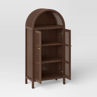 Woven Arched Wood Cabinet - Threshold™ Woven Arched Wood Cabinet - Threshold™ -Threshold Furnish Shop GUEST 7d927970 38c3 41e4 bda4 482db566c0c2