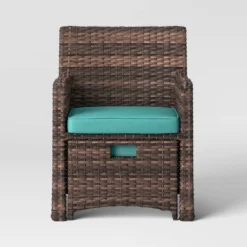 Halsted 5pc Wicker Small Space Patio Furniture Set - Threshold -Threshold Furnish Shop GUEST 7da52616 f807 45db b6ea bca278143673