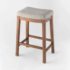 Candor Wood And Upholstered Saddle Counter Height Barstool - Threshold™ 4 Candor Wood And Upholstered Saddle Counter Height Barstool - Threshold™ -Threshold Furnish Shop GUEST 80c1f2de 5ac5 48a3 9160 9e552e51230e